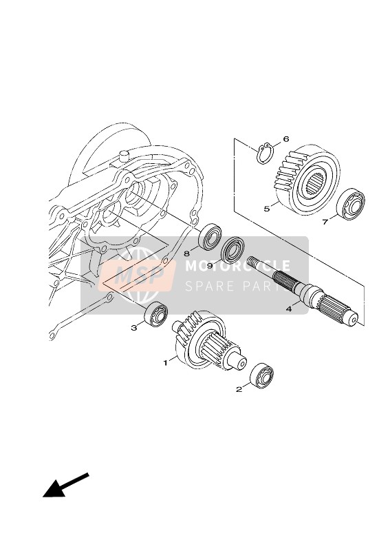 52SE74210000, Arbre,  Secondaire, Yamaha, 0